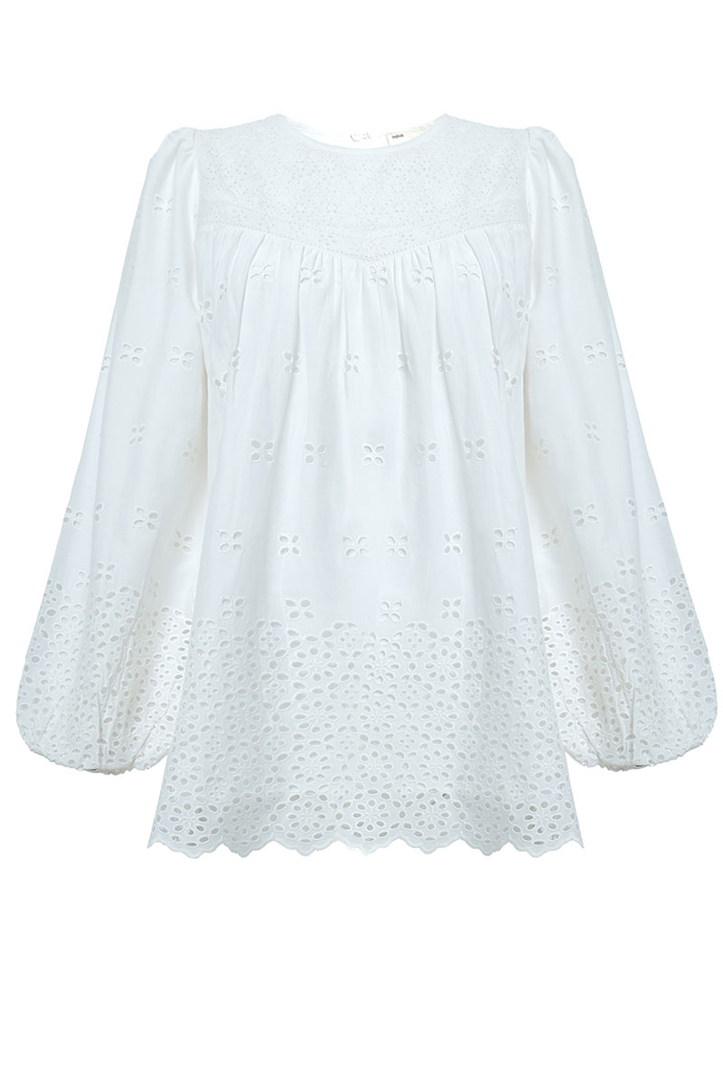 Bristol Embroidered Eyelet Blouse