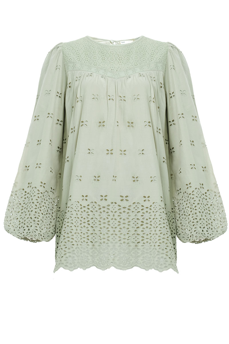 Bristol Embroidered Eyelet Blouse