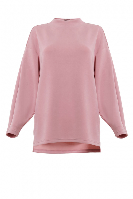 Denali Soft High Neck Blouse - Primrose Pink