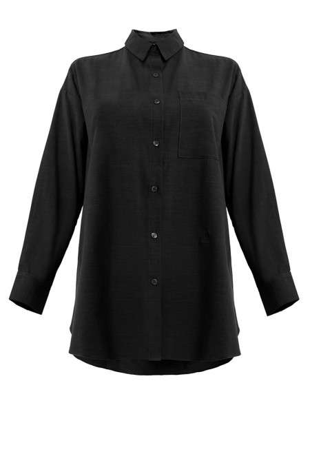 Udyati Front Button Shirt - Black