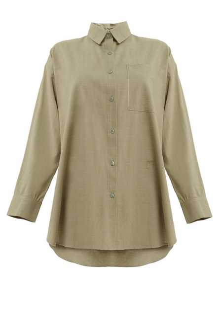 Udyati Front Button Shirt - Matcha