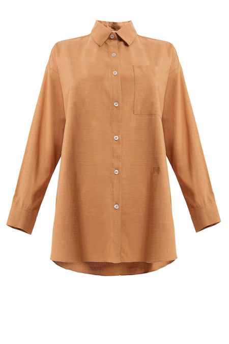 Udyati Front Button Shirt - Taffy Brown