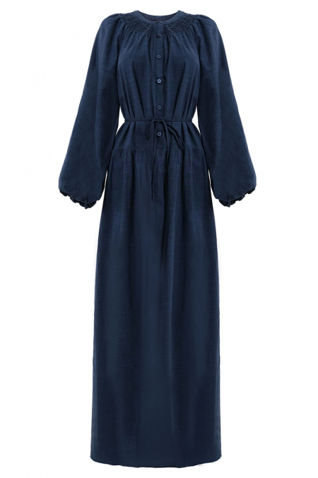 Zaria Henley Dress - Eclipse