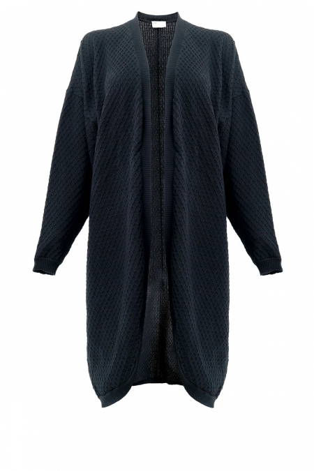 Francena Long Cardigan - Black