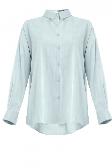 Hestia Front Button Shirt - Aqua