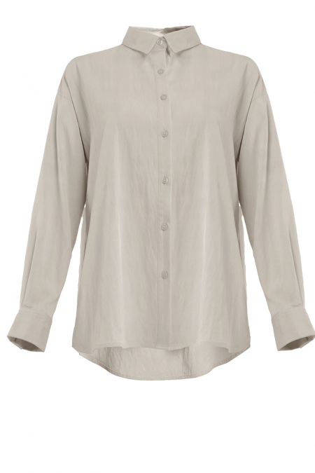 Hestia Front Button Shirt - Pale Oak