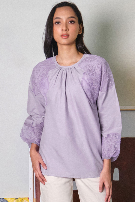 Anshika Lace Blouse - Lilac