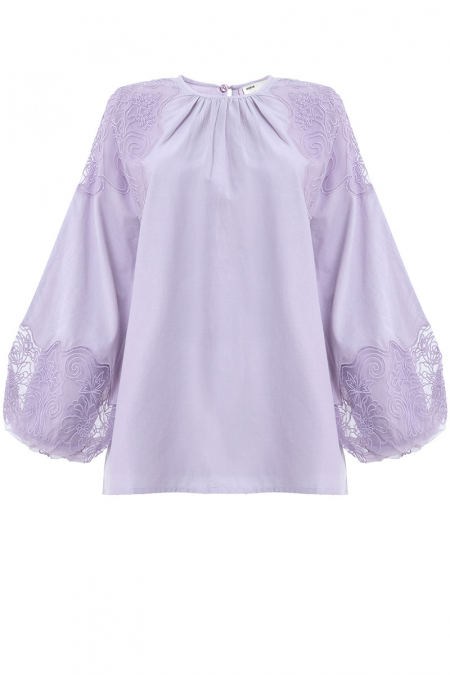 Anshika Lace Blouse - Lilac