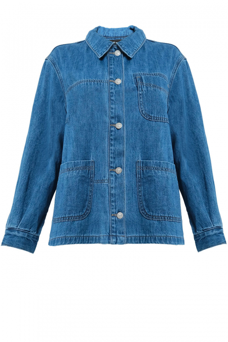 COTTON Brooklynn Denim Jacket - Medium Wash