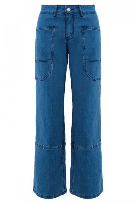 COTTON Contessa Straight Cut Jeans - Medium Wash