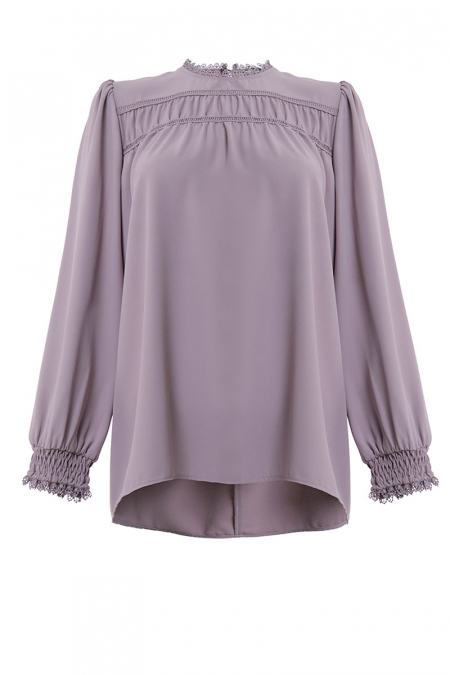 Daytona Flared Blouse - Elderberry