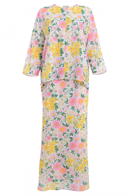 Sentosa Blouse & Skirt - Cream Multi Floral