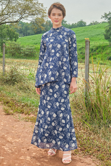 Lanting Blouse & Skirt - Navy Lily