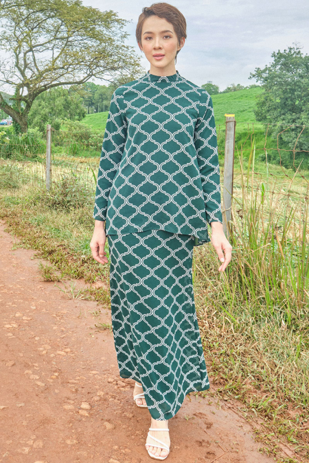 Lanting Blouse & Skirt - Green Moroccan