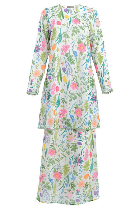 Duyong Blouse & Skirt - Cream Oasis