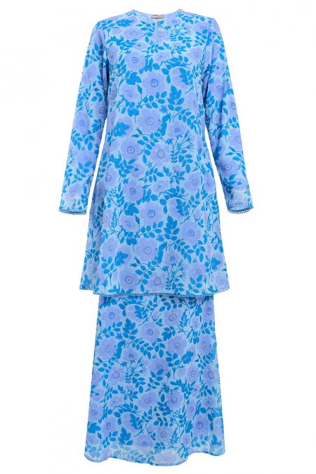 Duyong Blouse & Skirt - Blue/Purple Buttercup