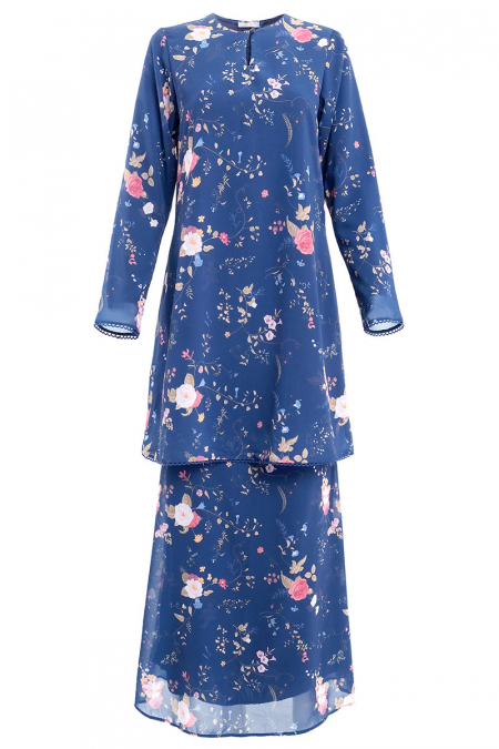 Duyong Blouse & Skirt - Navy Garden
