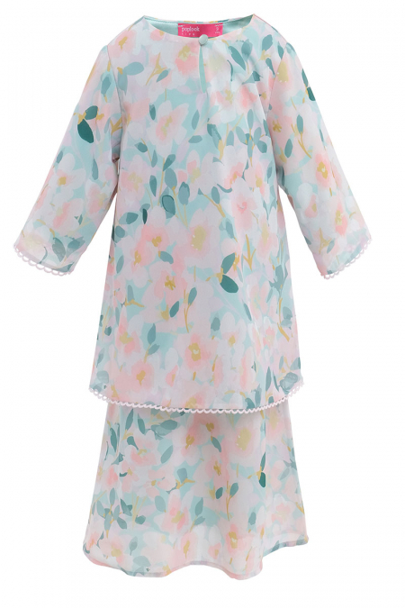 KIDS Duyong Set - Mint/Pink Floral