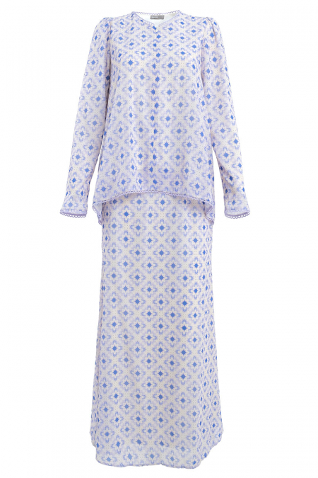 Manggis Blouse & Skirt - Violet Mosaic Art