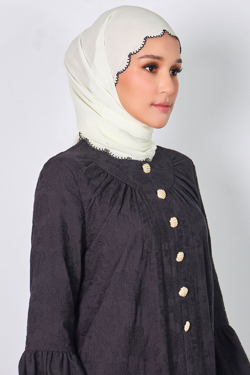 Ruminah Scallop Chiffon Headscarf