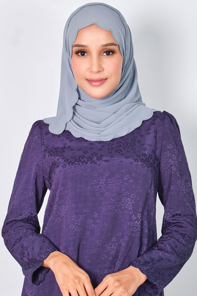 Ruminah Scallop Chiffon Headscarf