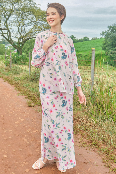 Rusila Blouse & Skirt - Blush Dahlia