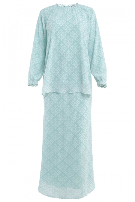 Rusila Blouse & Skirt - Mint/White Ceramic