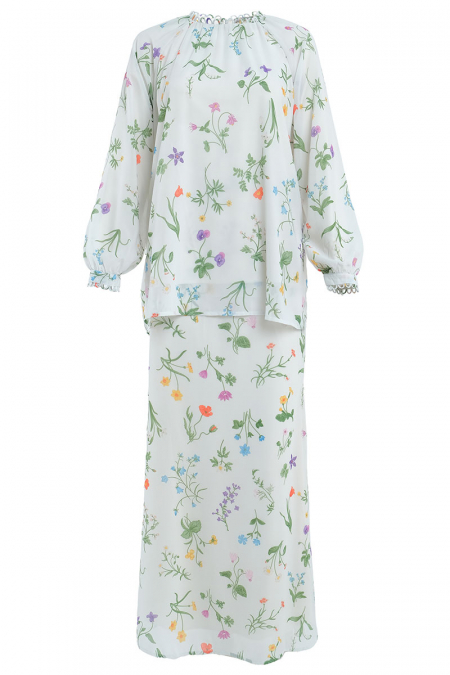 Rusila Blouse & Skirt - White Spring