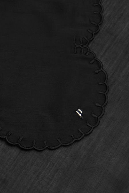 Suci Scallop Selendang - Black