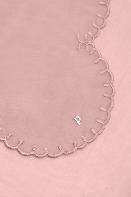 Suci Scallop Selendang - Dusty Pink