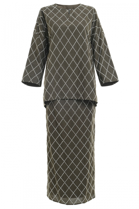 COTTON Banah Blouse & Skirt - Seaweed