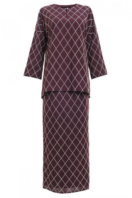 COTTON Banah Blouse & Skirt - Deep Plum