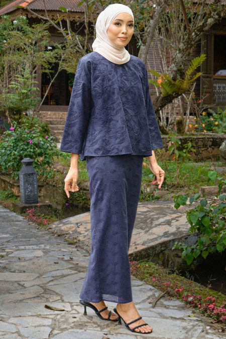 COTTON Saodah Blouse & Skirt - Eclipse