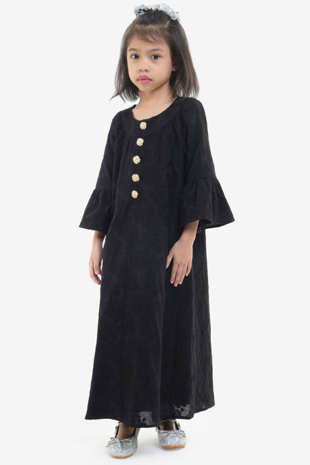 KIDS Roqiah Dress - Black