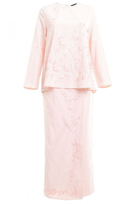 Maizun Blouse & Skirt - Pink Check