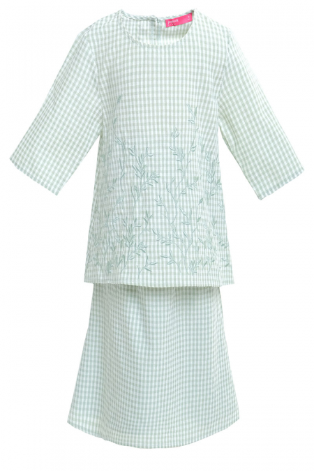 KIDS Maizun Set - Mint Check