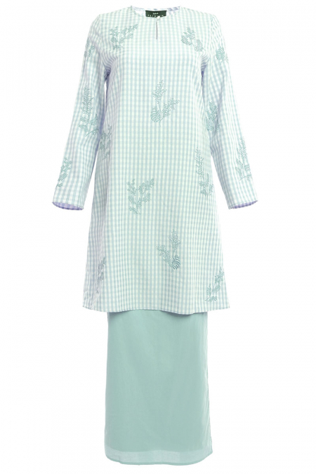 Ratu Blouse & Skirt - Mint Check/Mint