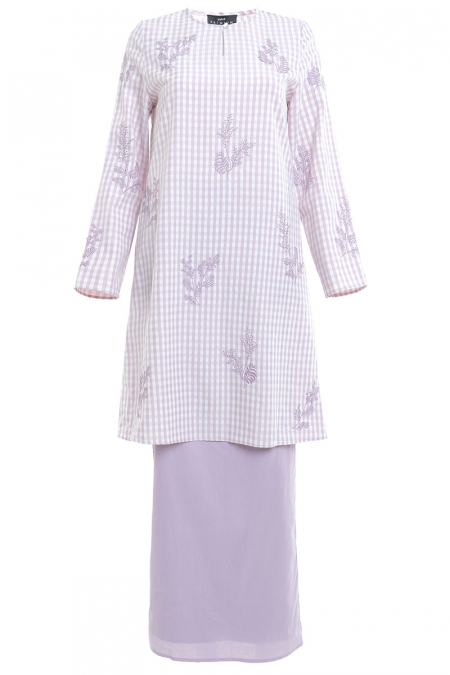 Ratu Blouse & Skirt - Lilac Check/Lilac