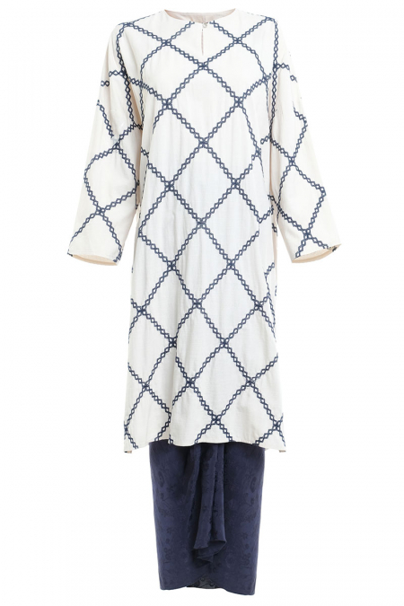 COTTON Badriah Blouse & Skirt - Rice/Eclipse