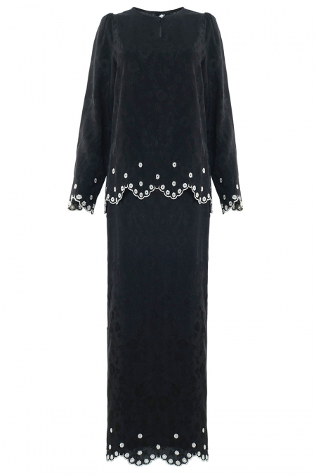 Amani Blouse & Skirt - Black