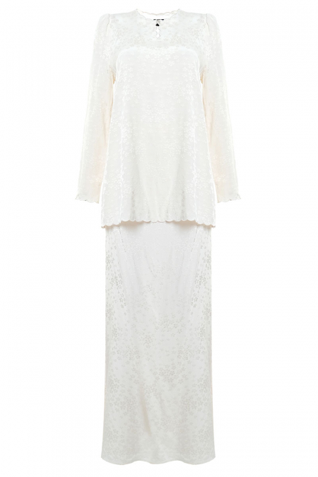Norwati Blouse & Skirt - Eggshell