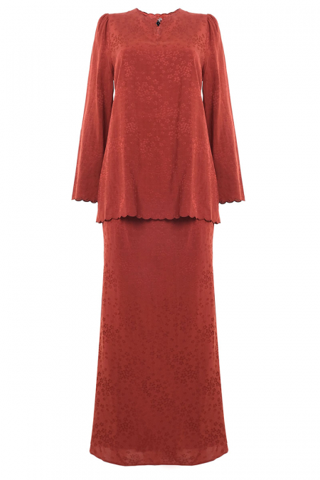 Norwati Blouse & Skirt - Dark Auburn