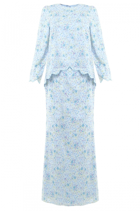 COTTON Hayati Blouse & Skirt - Blue Floral