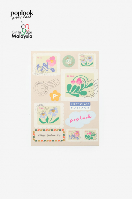 Raya'25 With Love Sticker Sheet - Beige