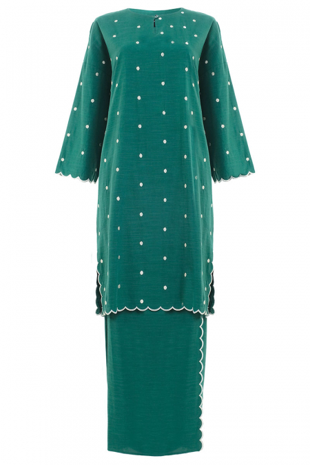 COTTON Dian Blouse & Skirt - Evergreen