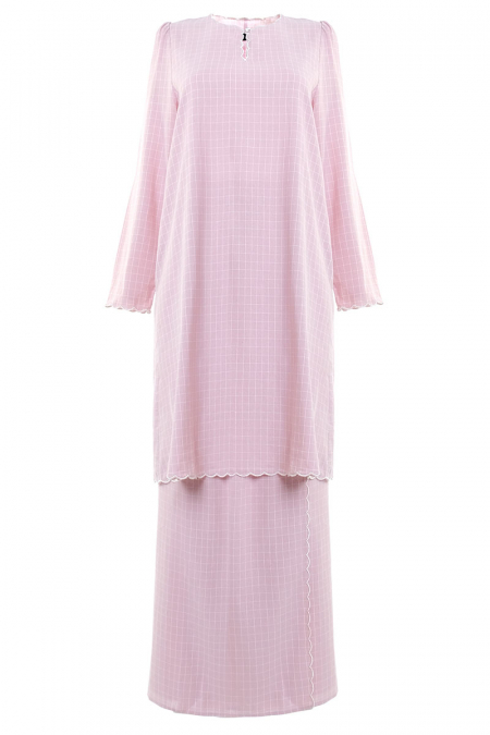 COTTON Norisa Blouse & Skirt - Pink Check