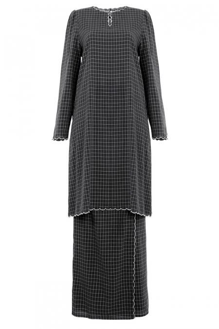 COTTON Norisa Blouse & Skirt - Black Check
