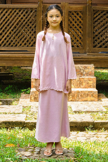 KIDS Norisa Set - Pink Check