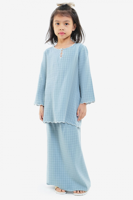 KIDS Norisa Set - Turquoise Check