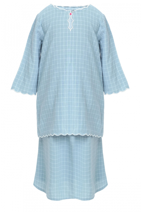 KIDS Norisa Set - Turquoise Check